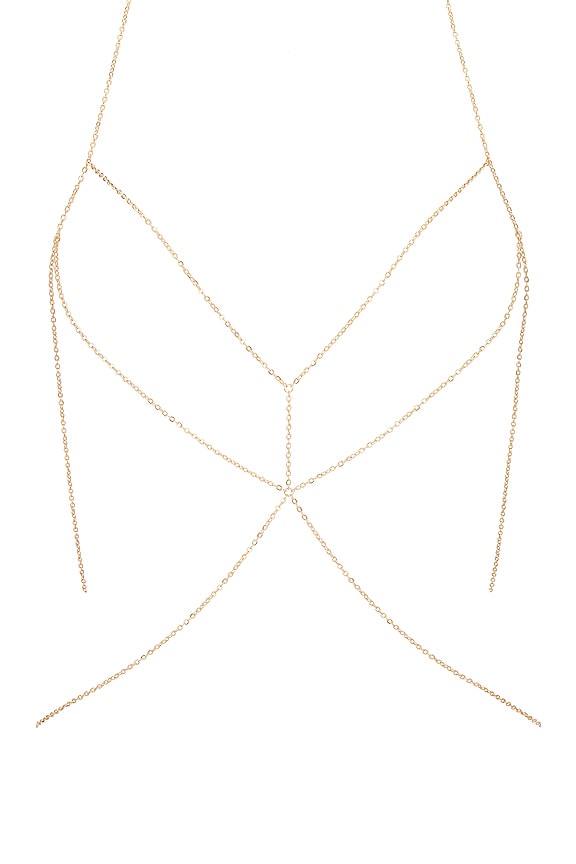 view 2 of 3 Lightning Body Chain in Gold