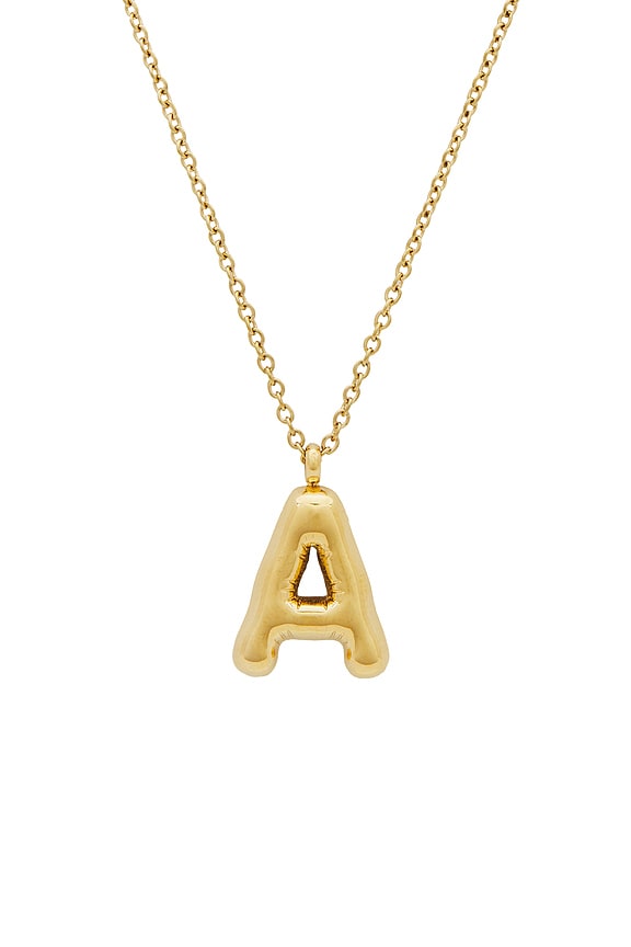 view 2 of 2 Bubble Initial Necklace in Gold