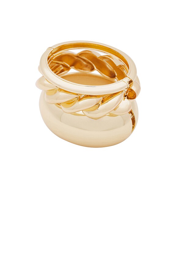 view 2 of 4 x REVOLVE Twisted Cuff Set in Gold