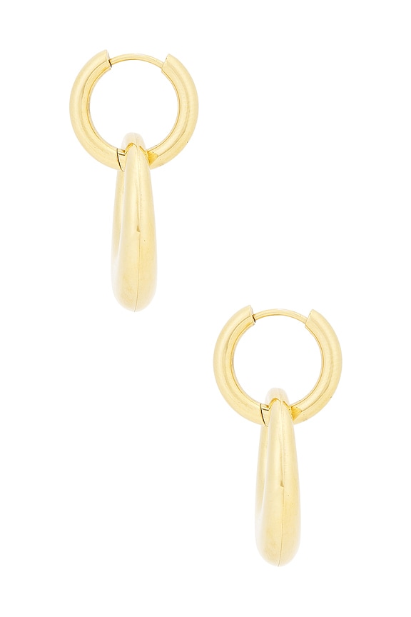 view 2 of 3 PENDIENTES DE DOBLE ARO in Gold