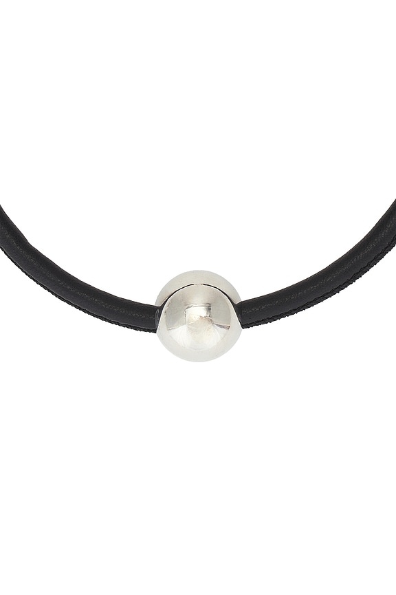 view 2 of 2 Large Ball Corded Necklace in Silver
