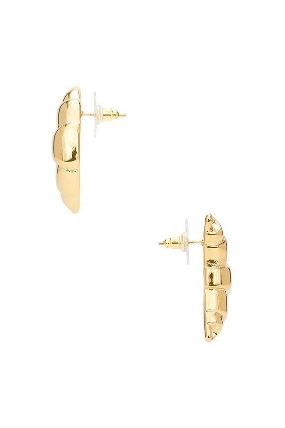 view 2 of 2 PENDIENTES CROISSANT in Gold