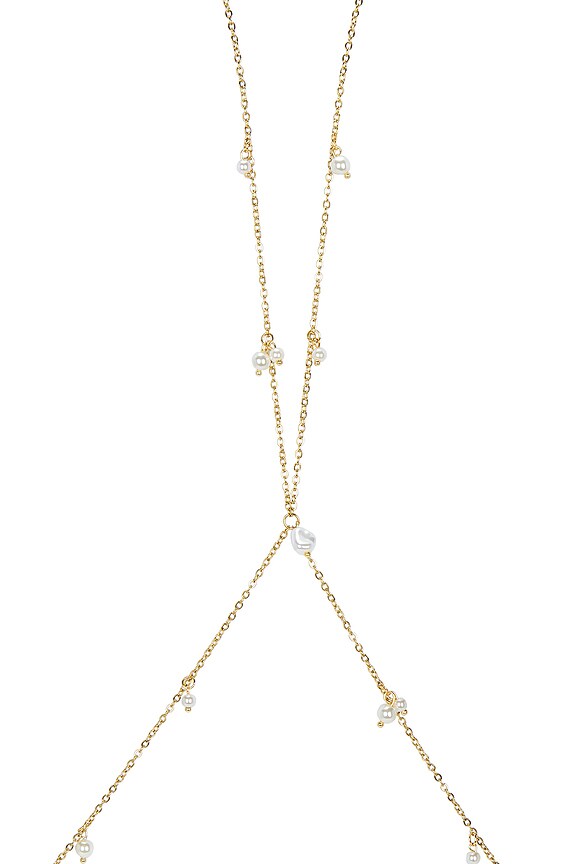 view 2 of 3 Pearl Body Chain in Gold