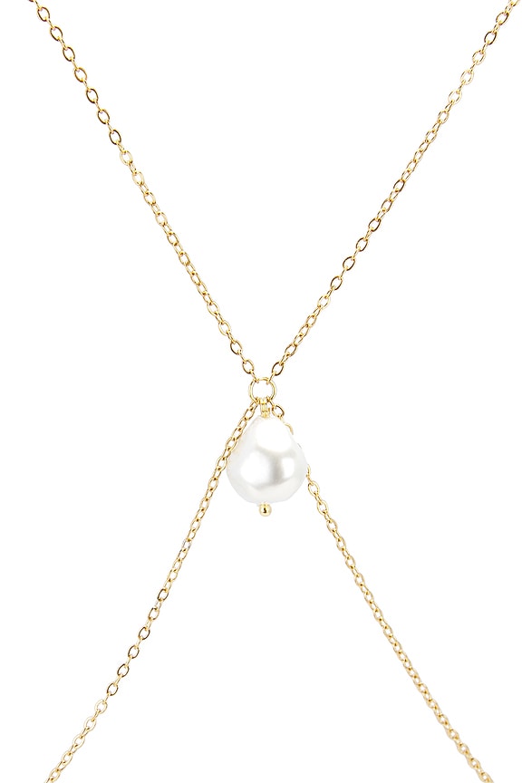 view 2 of 3 CADENA DE BRALETTE DE PERLAS in Gold