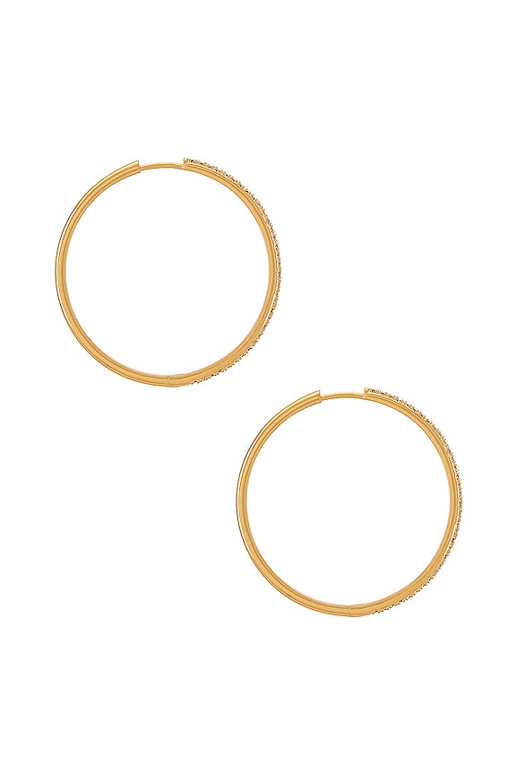 view 2 of 3 BOUCLES D'OREILLES CRÉOLE PAV in Gold