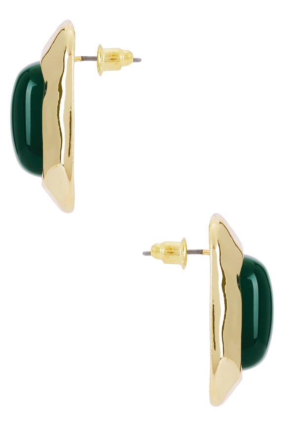 view 2 of 2 Giovana Stud Earrings in Green & Gold