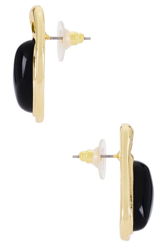 view 2 of 2 PENDIENTES DE TACHUELA VALIA in Black & Gold
