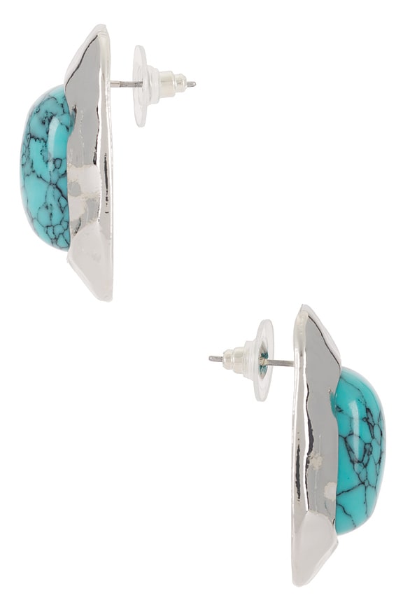 view 2 of 2 Giovana Stud Earrings in Turquoise & Silver