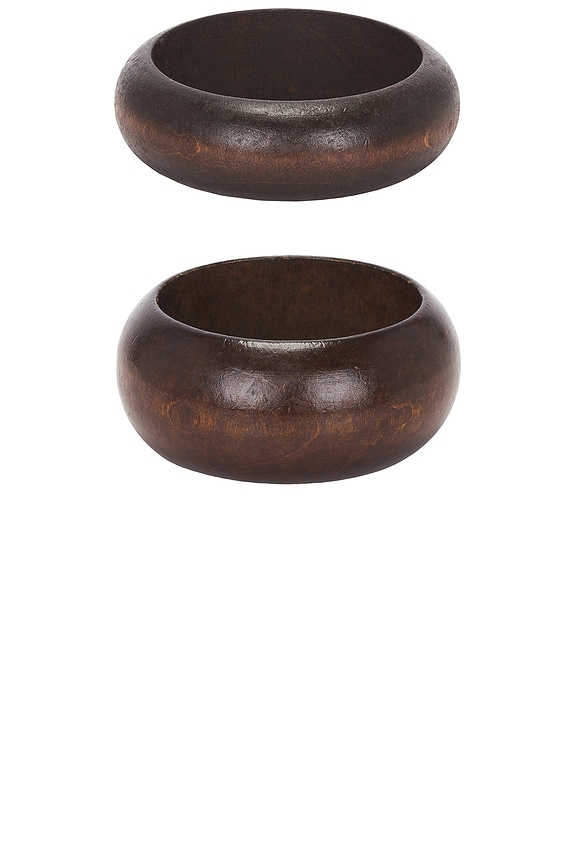 view 2 of 3 Wooden Bangle Set in Wood