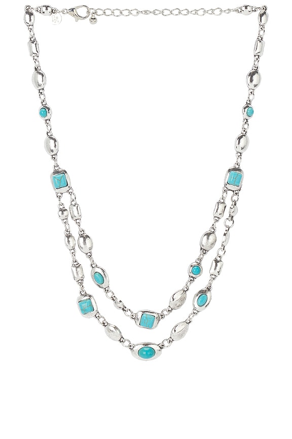 view 1 of 2 Dolly Necklace in Turquoise & Silver