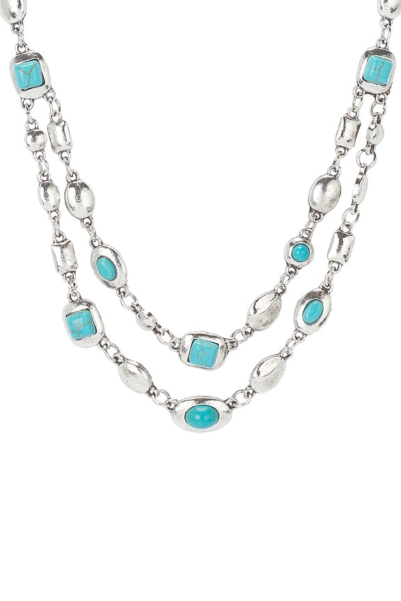 view 2 of 2 Dolly Necklace in Turquoise & Silver