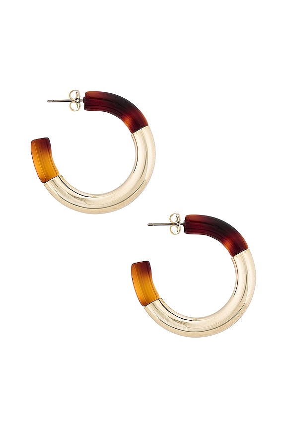view 2 of 3 Mixed Mini Tortoise Hoops Earrings in Gold