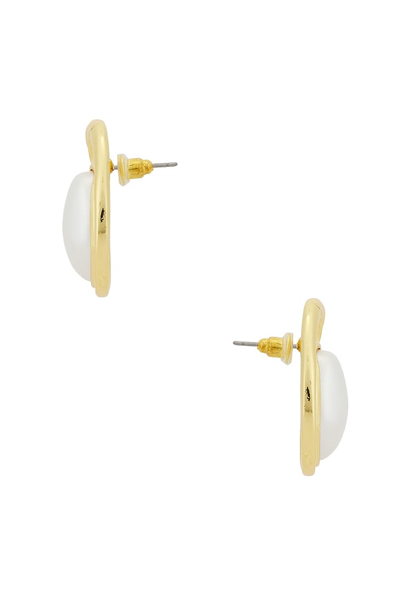 view 2 of 2 Valia Earrings in Pearl & Gold