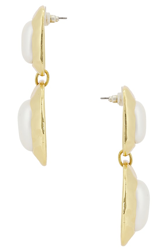 view 2 of 2 Martina Earrings in Pearl & Gold