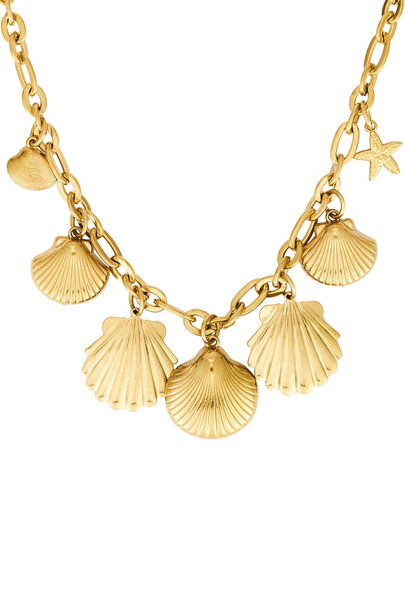 view 2 of 2 Azure Charm Necklace in Waterproof & Gold