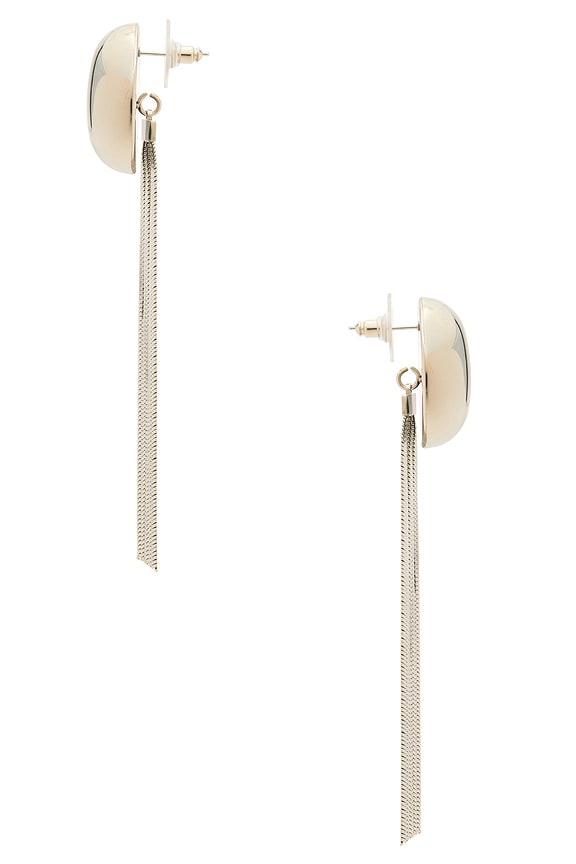 view 2 of 2 PENDIENTES LARGOS FRINGE in Silver