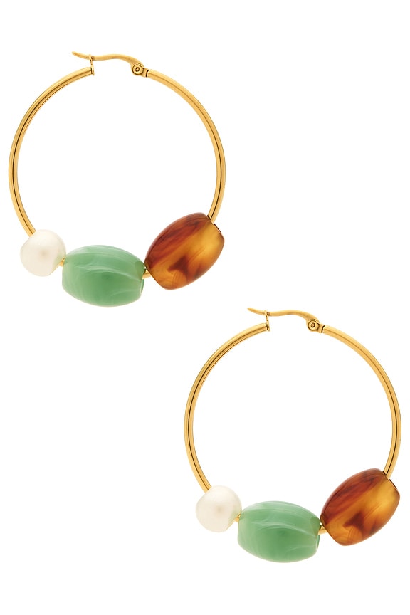 view 2 of 3 Drift Hoop Earrings in Waterproof & Multi