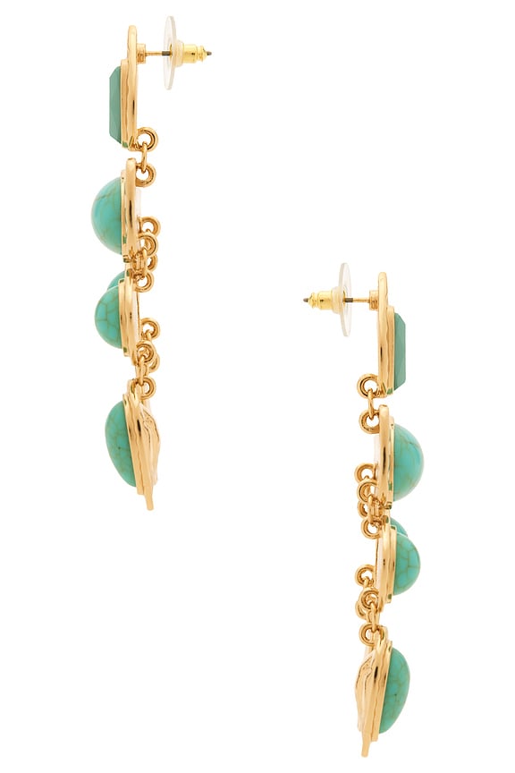 view 2 of 2 Multi Stone Earrings in Turquoise