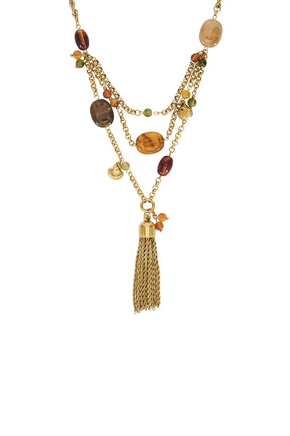 view 2 of 2 COLLIER À PLUSIEURS RANGS REGAN in Gold