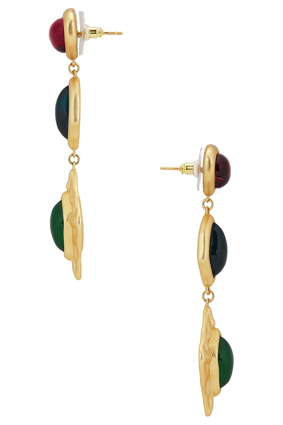 view 2 of 2 PENDIENTES DE LÁGRIMA GREENWICH in Gold