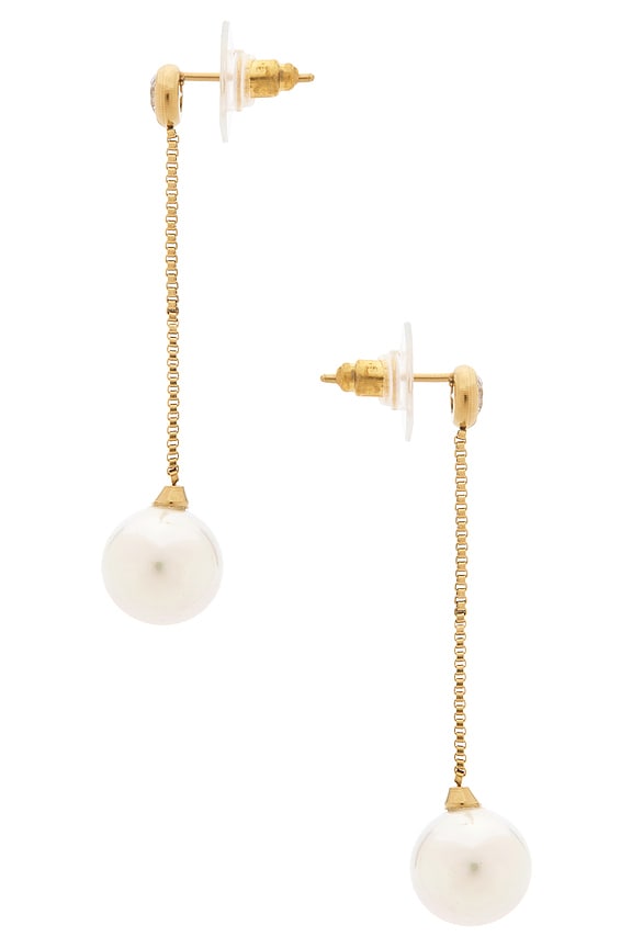 view 2 of 2 PENDIENTES LARGOS WARWICK in Gold