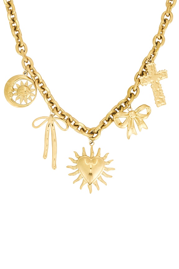 view 2 of 3 Roxie Charm Necklace in Gold