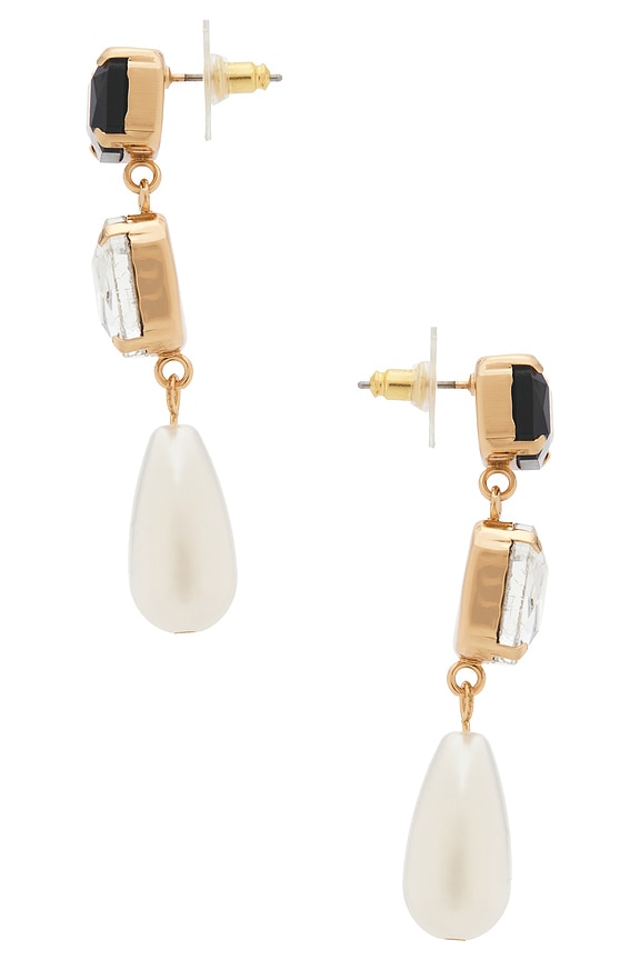 view 2 of 2 PENDIENTES LARGOS ALEXIS in Black