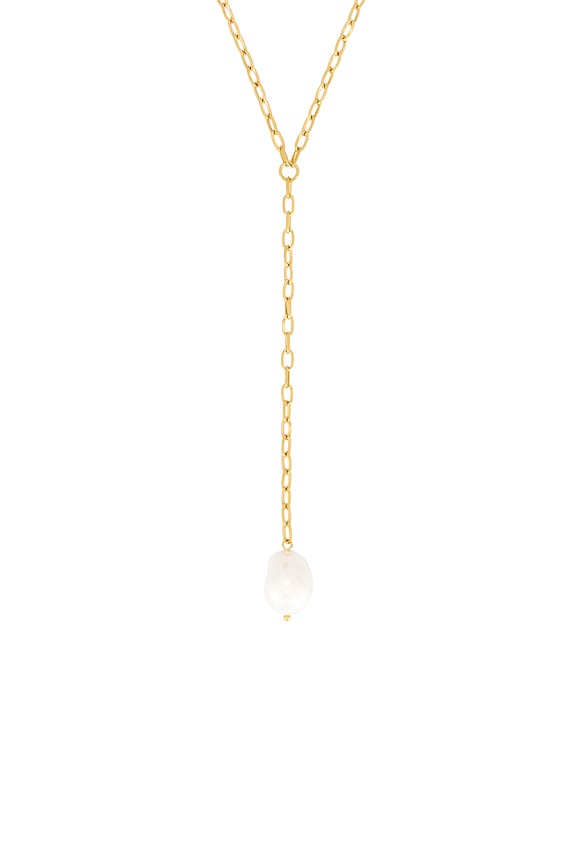 view 2 of 3 COLLAR LARIAT PEARL in Gold
