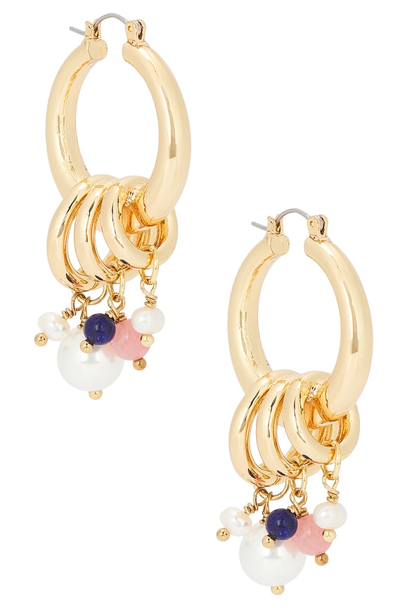 view 1 of 3 Voyage Hoop Earrings in Multi