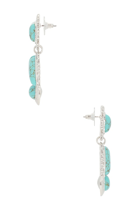 view 2 of 2 Wisteria Earrings in Silver & Turquoise