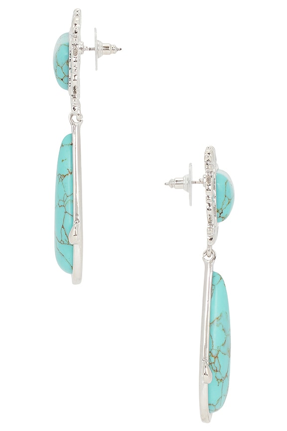 view 2 of 2 Viva Earrings in Silver & Turquoise