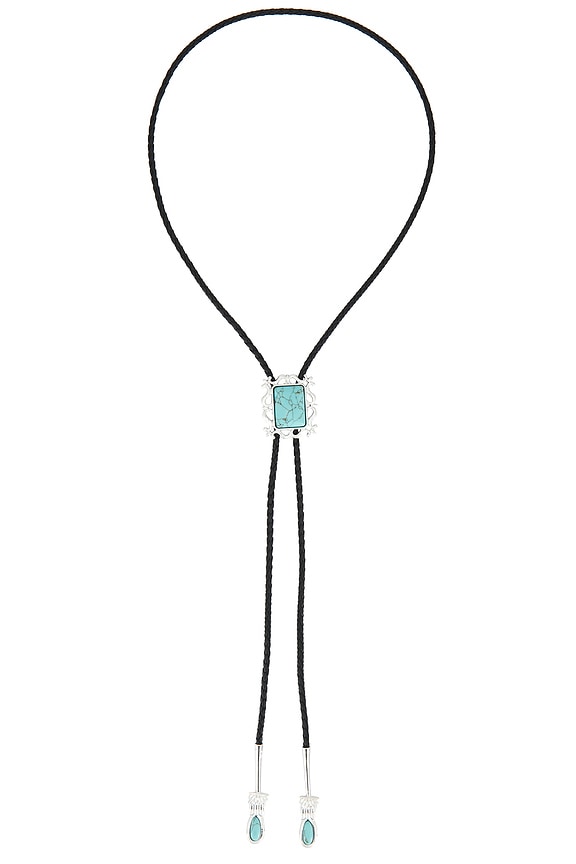 view 1 of 3 Whimsky Bolo Necklace in Silver & Turquoise