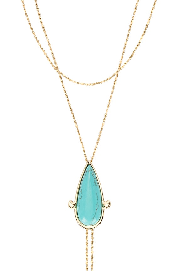 view 2 of 3 COLLIER LASSO PALOMA BOLO in Gold & Turquoise