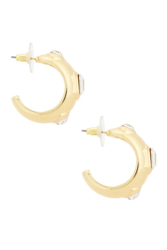 view 2 of 3 CRÉOLES GARDENIA HOOPS in Gold