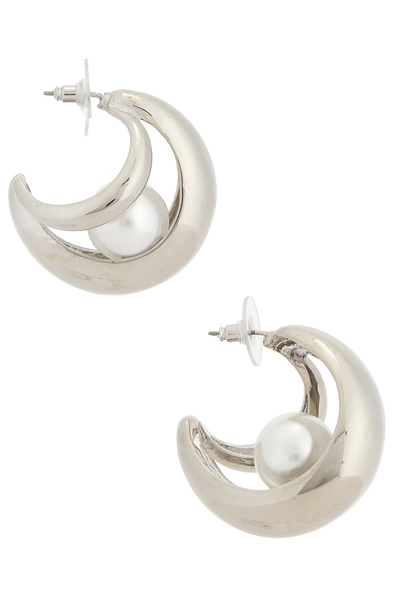 view 2 of 3 СЕРЬГИ-КОЛЬЦА WANDERLUST EARRINGS in Silver