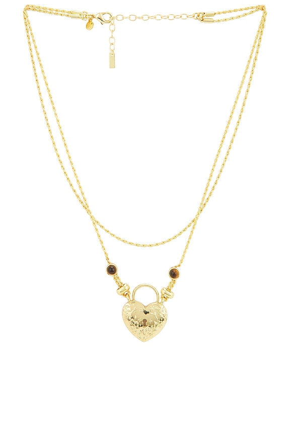 view 1 of 3 Keepsake Necklace in Gold & Brown