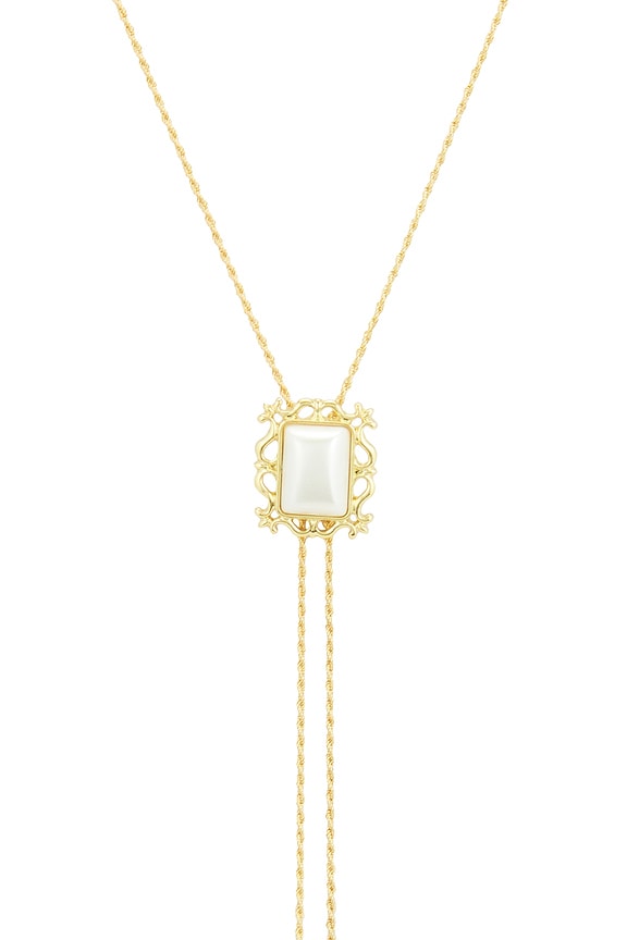 view 2 of 3 COLLIER LASSO VIVA BOLO in Gold & Pearl