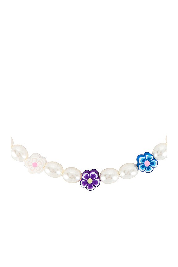 view 2 of 2 Daisy Pearl Necklace in Gold