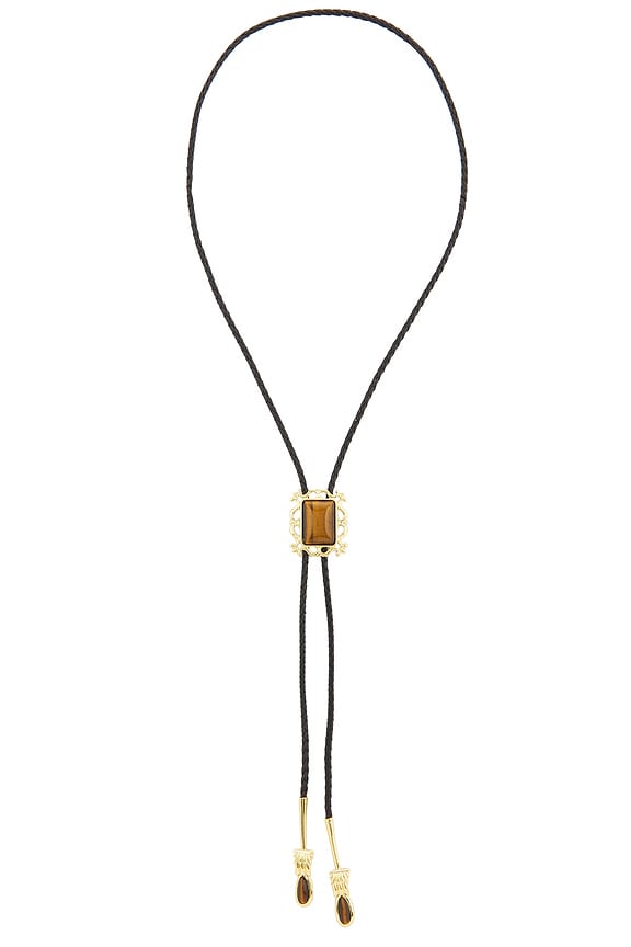view 1 of 3 Whimsky Bolo Necklace in Gold & Brown