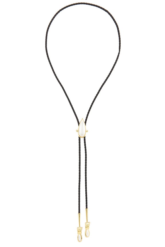 view 1 of 3 COLLAR LARIAT MADEA BOLO in Gold & Pearl
