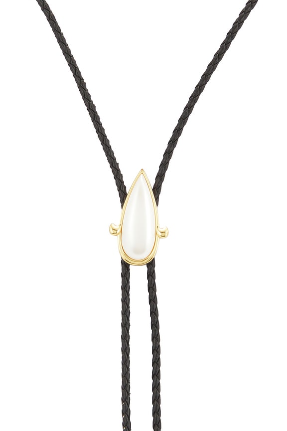 view 2 of 3 COLLAR LARIAT MADEA BOLO in Gold & Pearl