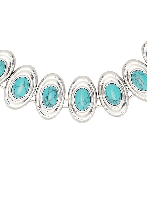 view 2 of 3 Burke Necklace in Silver & Turquoise