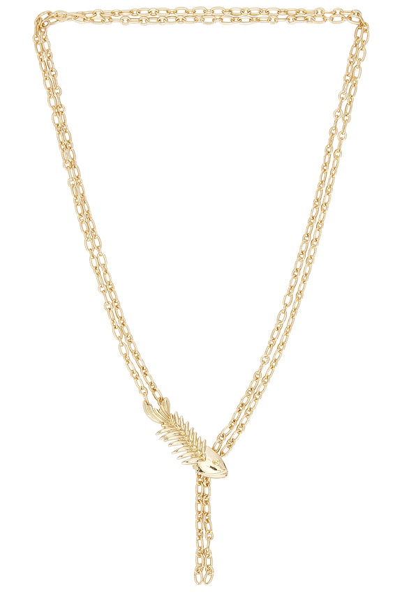 view 1 of 3 COLLIER LASSO FISH BONE in Gold