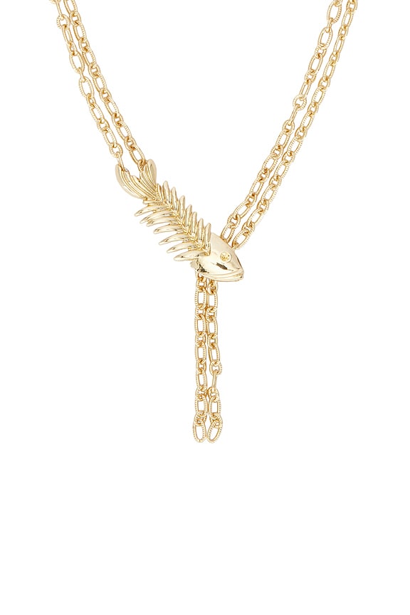 view 2 of 3 COLLIER LASSO FISH BONE in Gold
