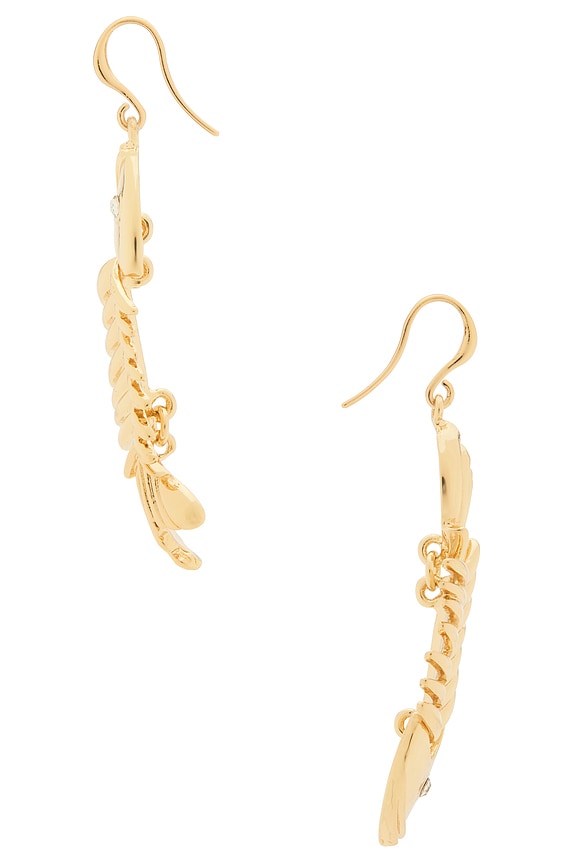 view 2 of 2 Fishbone Earrings in Gold