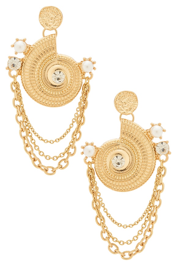 view 1 of 2 Scallop Earrings in Gold