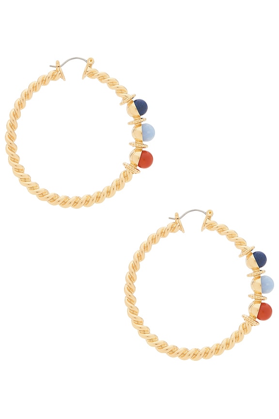 view 2 of 3 PENDIENTES DE ARO NAUTICAL in Gold