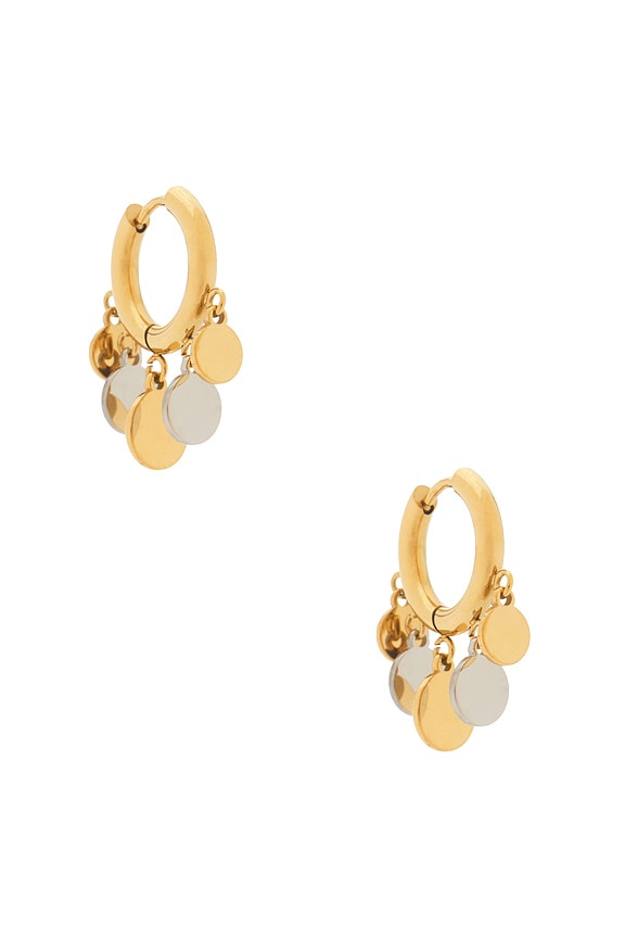 view 1 of 3 PENDIENTES DE ARO COIN in Waterproof & Gold