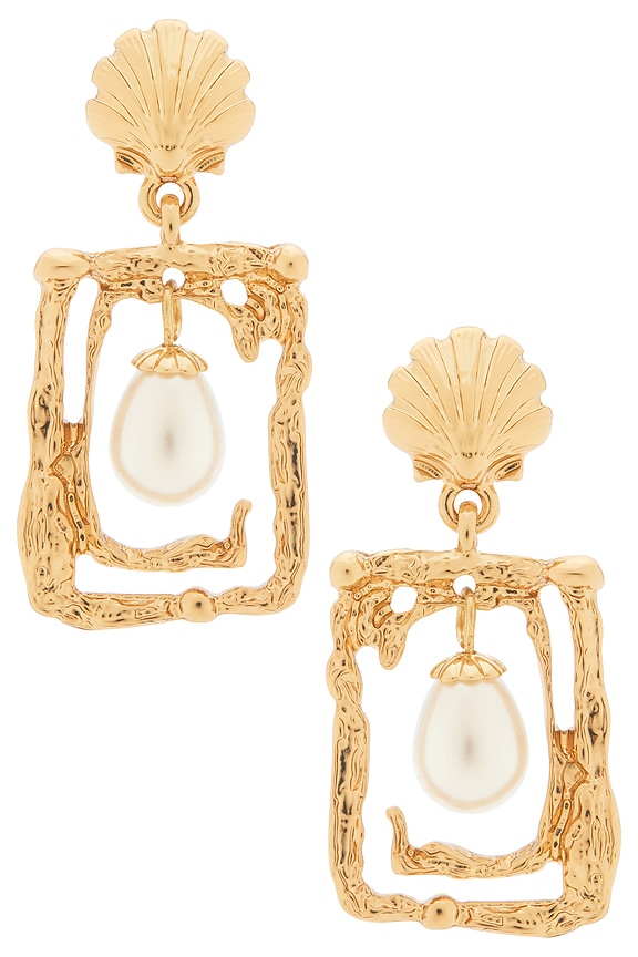 view 1 of 2 PENDIENTES LARGOS CASTAWAY in Gold