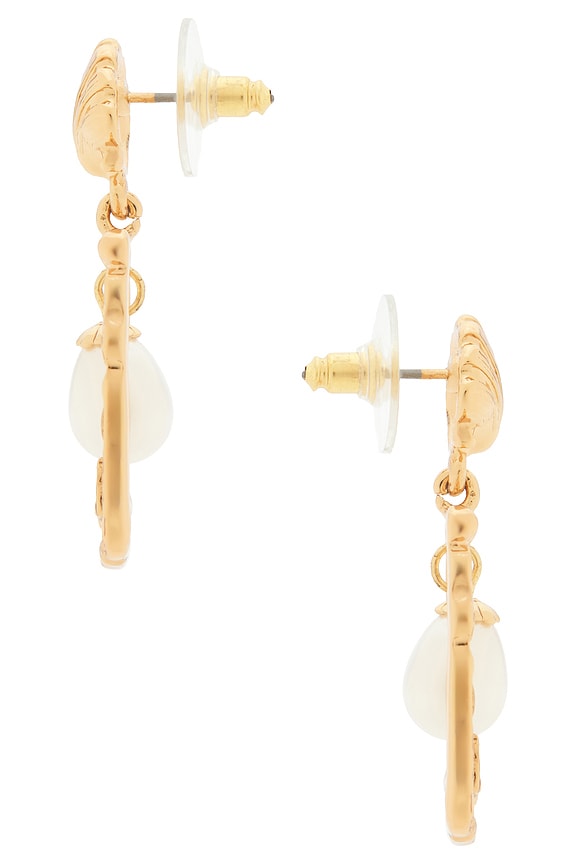 view 2 of 2 PENDIENTES LARGOS CASTAWAY in Gold